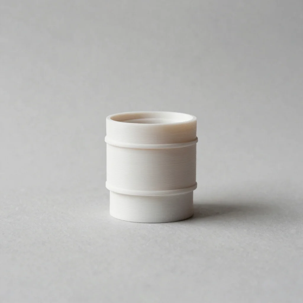 Clean product photography of a single 3D-printed object on a neutral studio backdrop, soft even studio lighting, crisp v