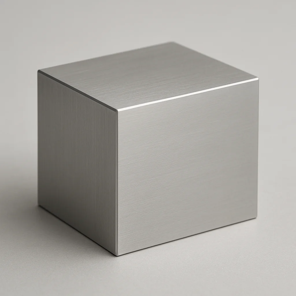 Close product detail of a finished item on a neutral backdrop showing clean surface finish and geometric accuracy, soft
